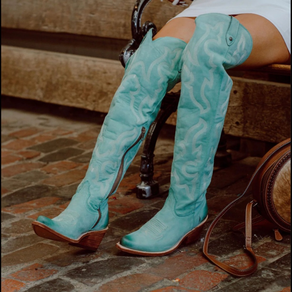 Liberty Green Over the Knee Boots - Picture 5 of 5